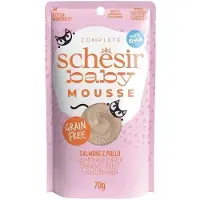 Schesir Baby Mus våtfôr til kattunger kylling & laks 70 g