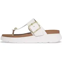 FitFlop for woman. B1H-194 Leather sandals Gen FF Buckle white (40), Flat, None, Casual