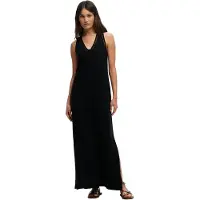 Superdry for woman. W8012076A Black openwork long strap dress (L), Casual, Cotton, Sleeveless / Straps