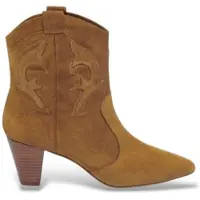 Ba&sh for woman. 2H25NCAS Brown Casey leather boots (39), 3 to 5 cm, None, Casual