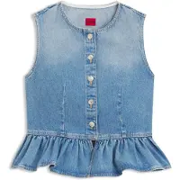HUGO for woman. 50563534 Blue Gimma Top (XS), Casual, Cotton, Sleeveless / Straps