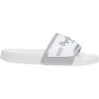 Pepe Jeans for woman. PLS700003 Slider Met flip flops white (39), Flat, None, Beachwear