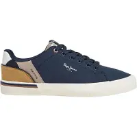 Pepe Jeans for man. PMS300013 Trainers Kenton navy (40), Fabric, Flat, Laces, Casual