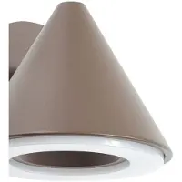 LINDBY utendørs LED-vegglampe Soran, brun, metall, IP44