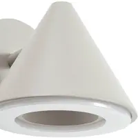 LINDBY utendørs LED-vegglampe Soran, taupe, metall, IP44