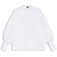 BOSS for woman. 50564536 Betta white shirt (36), Casual, Cotton, Classic, Long sleeve