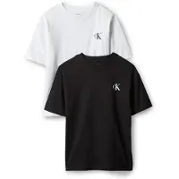 Calvin Klein Jeans T-Skjorte - 2-pack - Monogram - Bright White/Svart - - 8 år (128) - T-skjorte