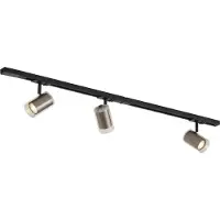 QAZQA Moderne skinnesystem svart med 3 gunmetal spotter 1-fase - Iconic Lloyd