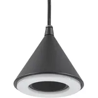 LINDBY utendørs LED-pendellampe Soran, Ø 15 cm, svart, IP44