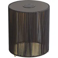 QAZQA Moderne utendørs bordlampe mørkegrå inkl. LED oppladbar og solcelle IP54 - Rope