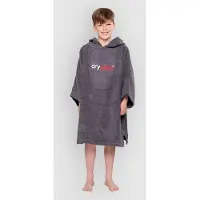Dryrobe Towel Robe Organic Kids 5-9 Poncho grå