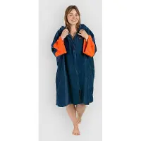 Dryrobe Fullzip Towel Robe Organic Cotton Poncho blå