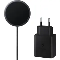 Samsung Magnet trådløs lader og 45W USB-C strømadapter EP-P2900TBEGWW - Svart