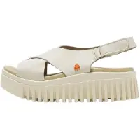 Art for woman. 1157411ZZ003_020 Leather Sandals 1574 Brighton beige (40), 3 to 5 cm, Velcro, Casual