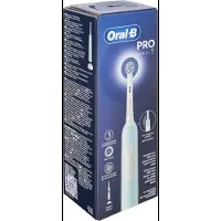 Braun Oral-B Pro 1 Sensitive Clean, Voksen, Roterende vibrerende Tannbørste, Daglig stell, Sensitiv / Myk, Whitening, 20000 bevegelser per minutt, Blå, 8800 bevegelser per minutt