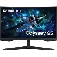 Samsung Odyssey G5 S27CG552EU - G55C Series - LED-skjerm - gaming - kurvet - 27 - 2560 x 1440 QHD @ 165 Hz - VA - 300 cd/m² - 2500:1 - HDR10 - 1 ms - HDMI, DisplayPort - svart