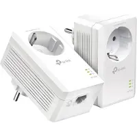 TP-LINK TL-PA7017P Kit AV1000 Gigabit Passthrough - Powerline-adapter - GigE, HomePlug AV (HPAV), HomePlug AV (HPAV) 2.0, IEEE 1901 - kan sluttes til vægstik (Pakke med 2)