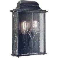 ELSTEAD Vegglampe Wexford WX7, svart-sølv/klar, IP23