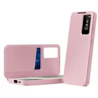 Mtp Products Samsung Galaxy A57 Smart Clear View Flip-etui med kortspor - Rosa
