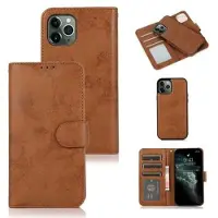 Mtp Products iPhone 12 Vintage 2-i-1 lommeboketui med avtakbart deksel - brun
