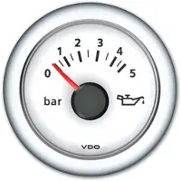 VDO View Line Dlrw 10-184 Ohm Dobbelskala Motoroljetrykk Instrument 12-24v 0-10bar