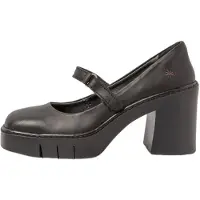 Art for woman. 119771101003_001 Leather shoes 1977 black -Heel height 9cm (40), 8 to 10 cm, Velcro, Casual