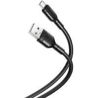 XO NB212 USB til MicroUSB-kabel - 1m, 2.1A - svart