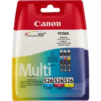 Canon CLI-526 Multipack - 3-pack - gul, cyan, magenta - original - blekkbeholder - for PIXMA iP4950, iX6550, MG5350, MG6150, MG6250, MG8150, MG8250...