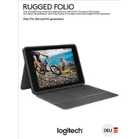Logitech «Rugged Folio tastaturveske til iPad 10,2" (7., 8. og 9. generasjon) – grafitt»