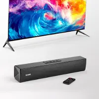 Vevor lydplanke for smart-TV, 2.0-kanals, 450 mm kompakte lydplanke-TV-høyttalere for projektor, Bluetooth AUX-tilkobling, fjernkontroll, enkelt oppsett, 80 W surroundlydsystem for PC-hjemmekinolyd