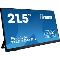 Iiyama ProLite T2255MSC-B1 - LED-skjerm - 21.5 - berøringsskjerm - 1920 x 1080 Full HD (1080p) @ 60 Hz - IPS - 400 cd/m² - 1000:1 - 5 ms - HDMI, DisplayPort - høyttalere - matt svart