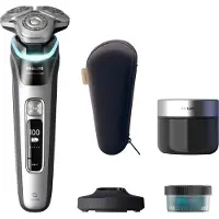 Philips i9000 Prestige XP9204/30 Våt og tørr elektrisk barbermaskin med SkinIQ, Roterende hode, Sølv, Triple-Action Lift & Cut System; Dual SteelPr...