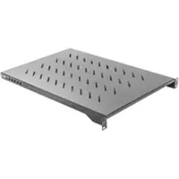 Lanberg - Rack-hylle - RAL 9004, svart - 1U - 19