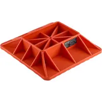 Vevor Høyløftsjekkbase og håndtakholder, 295 x 295 mm Offroad-jekkstativbase med 7000 pund kapasitet, kraftig gårdsjekkstøtte for de fleste jekker med 185 x 120 mm base, rød