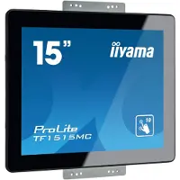 Iiyama ProLite TF1515MC-B2 - LED-skjerm - 15 - åpen ramme - berøringsskjerm - 1024 x 768 - TN - 350 cd/m² - 800:1 - 8 ms - HDMI, VGA, DisplayPort - svart