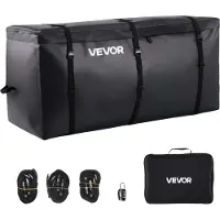 Vevor Tilhengerfestebæreveske, vanntett 840D PVC, 60,24 x 24,02 x 35,94 tommer (30 kubikkfot), kraftig lasteveske for oppbevaring av lasteplan med forsterkede stropper, egnet for bil, SUV, varebil, ti