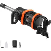 Vevor 1-tommers luftslagnøkkel, opptil 5175 ft-lbs Beast Reverse Torque Output Pneumatisk slagpistol med 8-tommers forlenget ambolt for reparasjoner og vedlikehold av tungt maskineri / semi-lastebil /