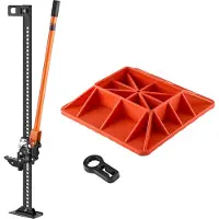 Vevor gårdsjekk med base, 122 cm høyløfts gårdsjekk, 3,18 tonns kapasitet med skralle Offroad-jekker, kraftige løftejekker med 130,1–1079,5 mm løfteområde for traktor, lastebil, SUV