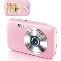 INF Digitalkamera 1080P 44MP 16x zoom 2,4-tommers skjerm Pink