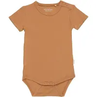 Minymo Body k/e - Bambus - Jordekorn - - 68 - Kortermet body