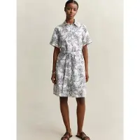 Gant 4503511 Linen Kort Ermet Kort Kjole