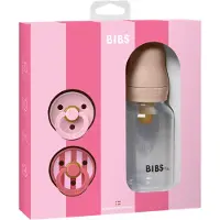 BIBS Dryss - Gavepakke - Smokker/Babyflaske - Blush - - 0-6 md - Smokk