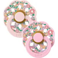 BIBS x Liberty Böhmen Smokker - Str. 2 - Rund - 2-pack - Oscar - - - 6-18 md - Smokk