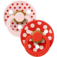 BIBS Colour Smokker - Str. 2 - Rund - 2-pack - Blossom/Candy App - - 6-18 md - Smokk