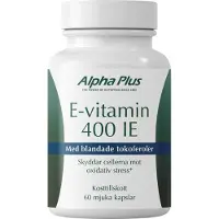 Alpha Plus E-vitamin 400IE, 60 myk kapsler