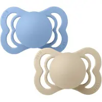 BIBS Supreme+ Smokker - Str. 1 - Symmetrisk - 2-pack - Vanilla/S - - 0-6 md - Smokk