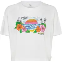 Rip Curl Sun Rays Cropped T-skjorte hvit