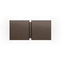 Wever & Ducre vegglampe CG Square i bronse, bredde 21 cm, 2 lyskilder