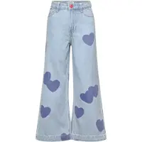Billieblush for girl. U21877 Jeans Heart blue (12Y= 150cm), Casual, Cotton, Denim, children's fashion