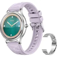 COLMI L28 Smart Watch (Sølv-lilla + sølvfarget stålrem)